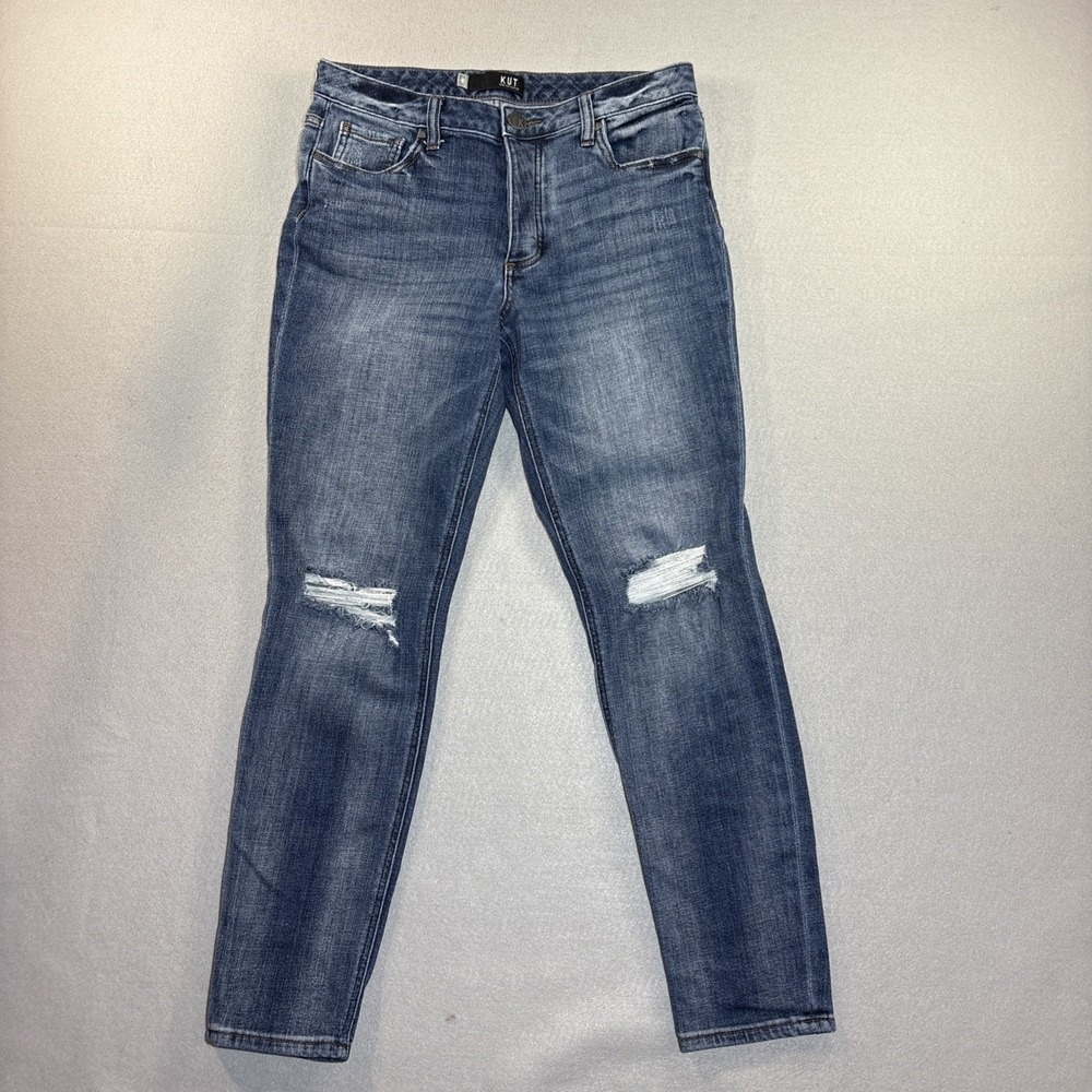 Kut from the Kloth Juliet Slouchy Boyfriend Jeans | Distressed | Sz 6 Button Fly